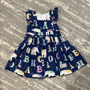 Eleanor Rose Navy Alphabet Dress